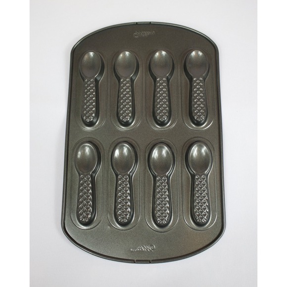 Wilton 8 Spoons Cookie Candy Maker Mold Metal Non Stick Sheet Pan - Picture 2 of 4